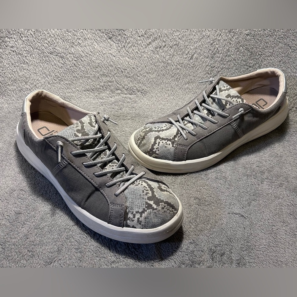 Hey Dude Karina Silver Python Sneakers - image 1